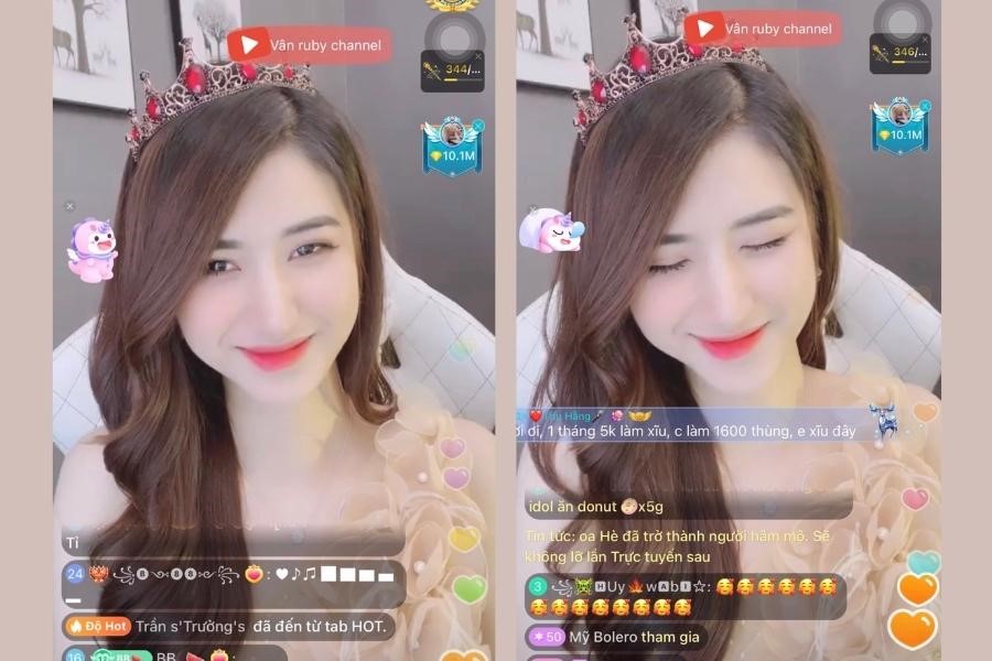 Gái xinh livestream trên bigo
