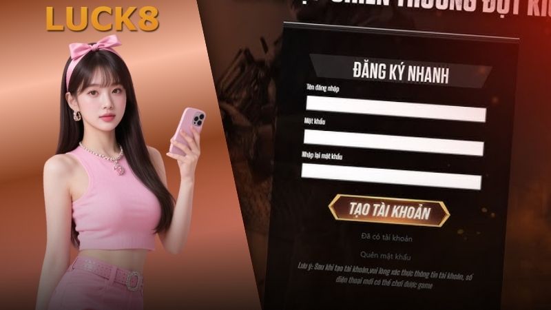 Đăng ký tài khoản để mở khóa toàn bộ tính năng và ưu đãi tại Luck8.